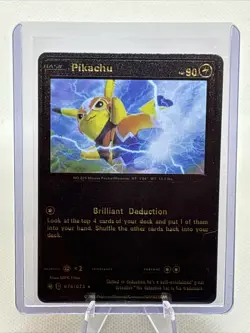 Pokemon TCG Pikachu 076/073 2021 Lightning FAN ART NOVELTY NM+ - Image 1