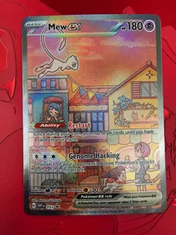 Pokemon Mew EX TCG Scarlet & Violet 151 Holo Black Star Promo Card NM Condition - Image 1
