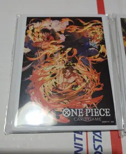 One Piece Card Game Limited Promotion Card Sleeves Ace Sabo Monkey D Luffy Set. - Image 3