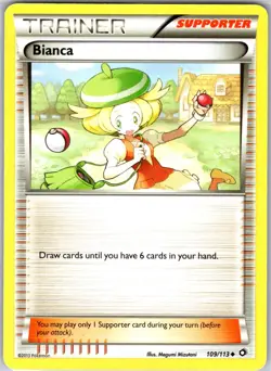 Bianca 109/113 Uncommon Regular Card Legendary Treasures Pokemon TCG LP - Image 1