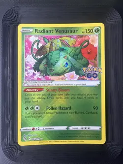 Pokemon Card TCG - Radiant Venusaur 004/078 - Holo Rare - Pokemon GO - Image 1