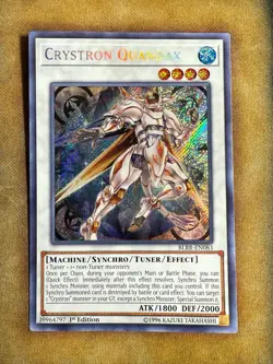 Yugioh Crystron Quandax BLRR-EN083 Secret Rare 1st Ed NM - Image 1
