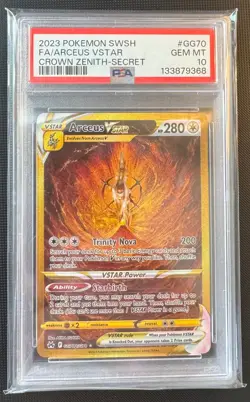 Pokemon Arceus VSTAR GG70 Gold PSA 10 GEM MINT – Crown Zenith Gold Secret Rare - Image 1