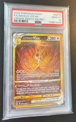 Pokemon Arceus VSTAR GG70 Gold PSA 10 GEM MINT – Crown Zenith Gold Secret Rare - Image 2