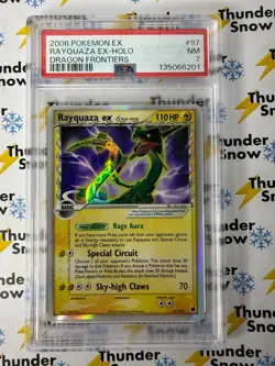 Rayquaza EX Holo #97 Dragon Frontiers 2006 Pokemon EX PSA 7 - Image 1