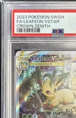 2023 Pokemon Sword & Shield Crown Zenith #GG35 FULL ART/LEAFEON VSTAR PSA 10 - Image 3