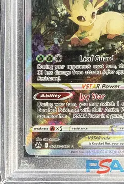 2023 Pokemon Sword & Shield Crown Zenith #GG35 FULL ART/LEAFEON VSTAR PSA 10 - Image 4