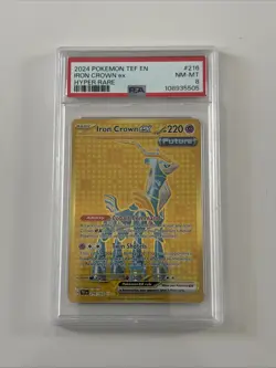 Pokemon TCG Iron Crown EX 216/162 Temporal Forces Gold Rare PSA 8 - Image 1