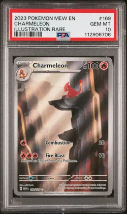 2023 POKEMON MEW EN-151 ILLUSTRATION RARE #169 CHARMELEON PSA 10 - Image 1