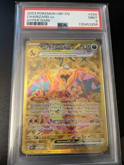 2023 Pokemon Obsidian Flames English Charizard EX Hyper Rare 228 PSA 9 - Image 1