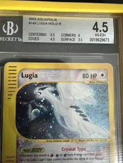 Aquapolis Lugia 149/147 - Vintage Pokemon Crystal Holo - Beckett BGS 4.5 Swirl - Image 5