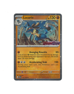 Lucario 114/198 (Scarlet & Violet Stamp) Cosmos Holo NM Pokemon TCG Fast Ship - Image 1