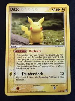 Ditto 63/113 Pokemon EX Delta Species Non Holo Pikachu Yuka Morii MP - Image 1