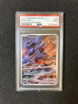 2023 POKEMON PAR EN-PARADOX RIFT ILLUSTRATION RARE 199/182 GROUDON PSA 9 🤩 - Image 1