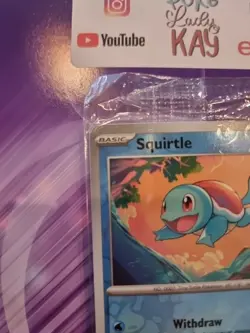 SV: 151 Squirtle Reverse holo Pokemon Center Stamped Promo Sealed 007/165 #1 - Image 3