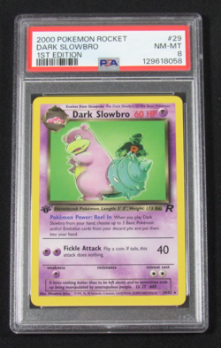 2000 Pokemon Rocket DARK SLOWBRO 1st Edition 29/82 PSA 8 NM-MT - Image 1