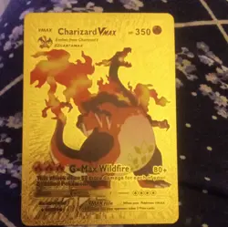 Pokemon Charizard VMAX Gold Metal Full Art G-Max Wildfire 350HP Fire Dragon - Image 1