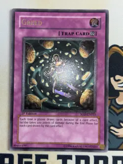 SOD-EN055 Greed 1st Edition Ultimate Rare Yu-Gi-Oh! - Image 2