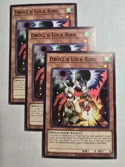 3x Droll & Lock Bird 1st Edition Common L5DD-ENC04 Yu-Gi-Oh! - Image 1