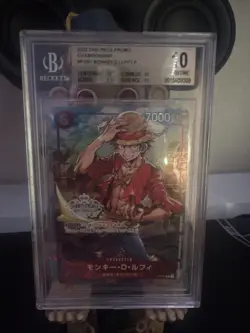 2022 One Piece JPN Monkey D. Luffy P-001 Promo Championship BGS 10 PRISTINE IO35 - Image 1