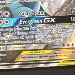 Pokemon Celebi & Venusaur GX SM167 Black Star Promo TAG TEAM Holo 270 HP Card - Image 5