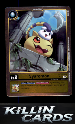 Nyaromon BT15-003 U Digimon Card Game Uncommon Exceed Apocalypse Card NM - Image 1