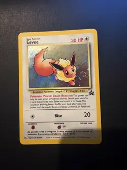 Eevee 11-Wizards of the coast - black Star promo Pokemon Card- WOTC WITH SWIRL - Image 2