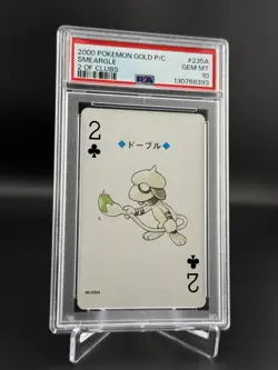 Smeargle 2 of Clubs - 2000 Pokemon Gold Playing Cards Gem PSA 10 - Image 1