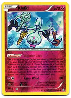 Klefki 80/114 - Steam Siege Uncommon Pokemon TCG Reverse Holo - LP Card - Image 1