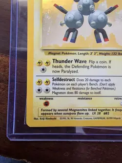 Magneton 9/102 Holo Unlimited WOTC Base Set Pokemon Card 1999 LP - Image 5