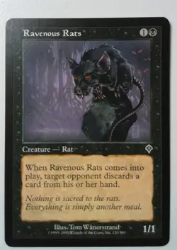 Ravenous Rats *PLAYSET* Magic MtG x4 Invasion SP - Image 1