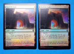 2x Basilisk Gate Commander Legends D&D Battle Baldur's Gate Mtg Land 346 Foil - Image 1