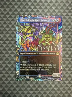 MTG Don & Raph, Hard Science #0205 Foil Borderless Rare TMNT (TMT) - Image 1