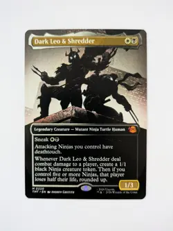 Dark Leo & Shredder Borderless Silhouette (Regular) | TMNT MTG - Image 1