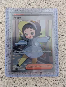 Pokemon TCG Poppy Card Obsidian Flames Double Rare Holo 220/197 NM - Image 1