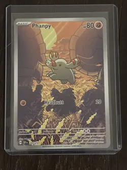 Pokemon Phanpy 205/191 Sv08: Surging Sparks Illustration Rare Holo 80 HP Eng - Image 1