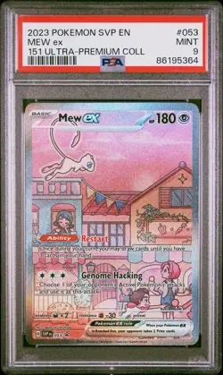2023 POKEMON SVP EN-SV BLACK STAR PROMO 151 ULTRA-PREM COLL #053 MEW EX PSA 9 - Image 1