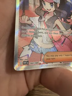 Pokemon TCG Hilda 164/086 Full Art Ultra Rare White Flare Holo NM - Image 3