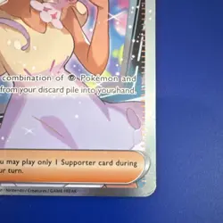 Pokemon Tulip Trainer Full Art Holo Ultra Rare 244/182 SV04: Paradox Rift - Image 2