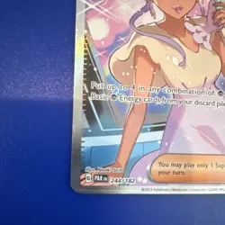 Pokemon Tulip Trainer Full Art Holo Ultra Rare 244/182 SV04: Paradox Rift - Image 3