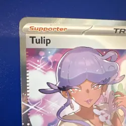 Pokemon Tulip Trainer Full Art Holo Ultra Rare 244/182 SV04: Paradox Rift - Image 5