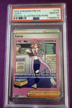 2025 Pokemon Prismatic Evolutions LACEY 175/131 Special illustration rare PSA 10 - Image 1