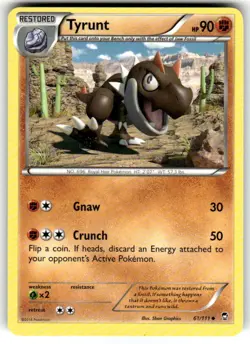 Tyrunt Normal 61/111 Pokemon XY - Furious Fists NM Pokemon Card - Image 1