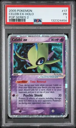PSA 1 Pokemon TCG Celebi ex Holo Rare Pop Series 2 17/17 - Image 1