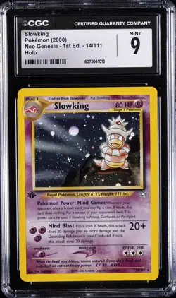 2000 POKEMON NEO GENESIS- 1ST ED. HOLO #14/111 SLOWKING CGC 9 - Image 1