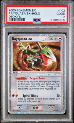 HEAD SWIRL PSA 2 2005 Pokemon EX Deoxys Rayquaza EX Holo Foil 102/107 Rare - Image 1