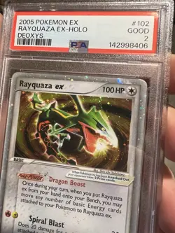 HEAD SWIRL PSA 2 2005 Pokemon EX Deoxys Rayquaza EX Holo Foil 102/107 Rare - Image 3