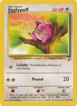 Pokemon TCG - Jigglypuff - 77/130 - Common - Base Set 2 [Near Mint] - Image 1