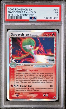 PSA 1 2006 Dragon Frontiers Gardevoir EX 93/101 Holo Foil Pokemon Delta Species - Image 1