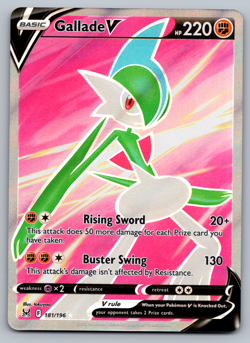 Gallade V Pokemon Lost Origin 181/196 Full Art Ultra Rare NM - Image 1